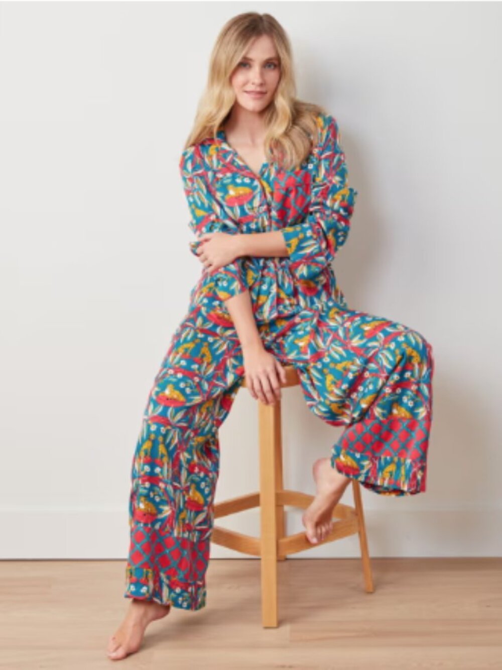 Printfresh Royal Cheetah Eco Satin Rittenhouse Set Ruby Jade- OLD SIZING -Medium